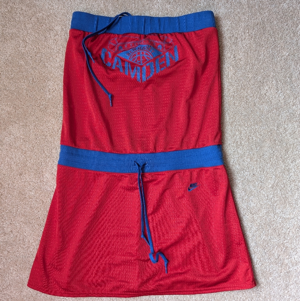 Nike Camden, NJ New Jersey Red Blue Strapless Short Dress